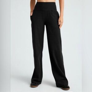 Beyond Yoga Spacedye Laid Back Wide Leg Pant Darkest Night Medium
